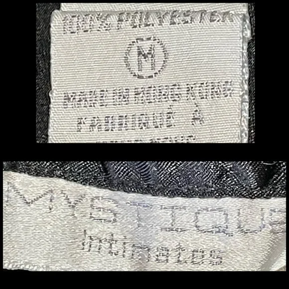 ▪️VTG▪️MYSTIQUE INTIMATES▪️1980's 1990's Retro Black Satin Slip Chemise Nightie - Picture 5 of 6